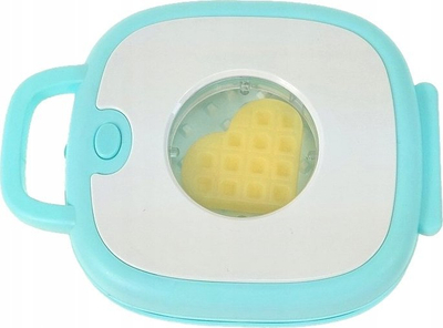 Lodër kuzhine Adar Waffle Maker, me drita dhe zë, set aksesorësh, bardh e kaltër