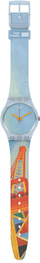 Orë SWATCH GZ357, e kaltër/portokalli