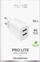 Полнач за ѕид Puro PROLITE, 10W, 2x USB A, бел