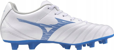 Këpucë futbolli për fëmijë Mizuno Monarcida Neo III Select Jr FG, nr 37, fushë natyrale, të bardha