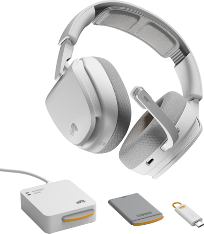 Kufje gaming Glorious GHS Wireless InfinitePlay, pa tela, mikrofon me reduktim zhurme, të bardha