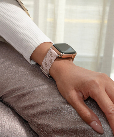 Rrip dore Guess, për Apple Watch (38–41 mm), rozë