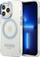 Mbështjellës telefoni Guess GUHMP13LHTRMB, për iPhone 13 6.1" dhe 13 Pro, MagSafe, blu e tejdukshme