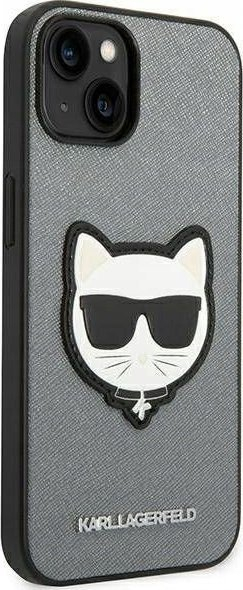 Mbulesë telefoni Karl Lagerfeld iPhone 14 Plus Choupette, argjendi