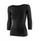 Këmishë femrash Brubeck Comfort Merino, mëngë 3/4, model 2024, e zezë