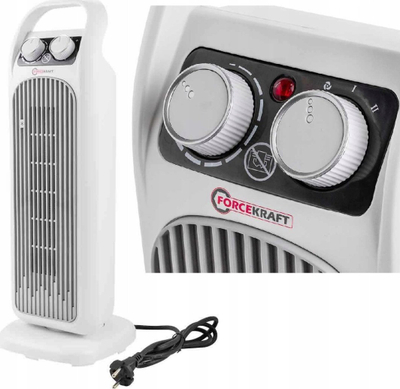 Грејач со вентилатор FORCEKRAFT, 2200W, керамички, бел