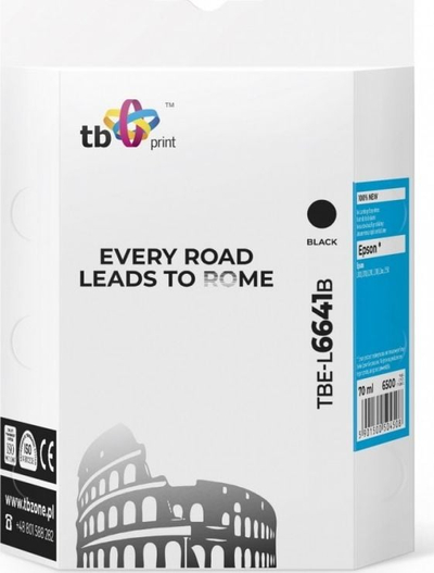 Patronë boje TB Epson T6641, 70ml, e zezë