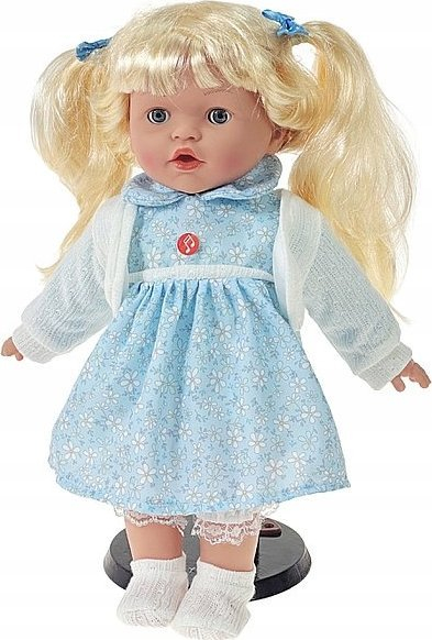 Kukull vajzë Adar Girl Doll, 40cm, me zë polonisht, shumëngjyrëshe