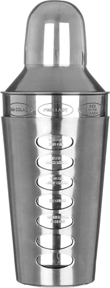 Shaker kokteji KingHoff KH-1393, 600ml, me receta që rrotullohen, çelik inox