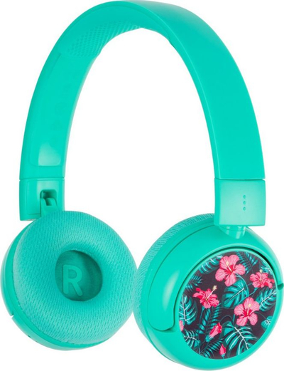 Kufje wireless BuddyPhones POP, Bluetooth, për fëmijë, ngjyrë turkeze