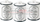 Set ena qeramike Maestro MR20030-03CS, 3 copë, për kafe çaj sheqer, e bardhë