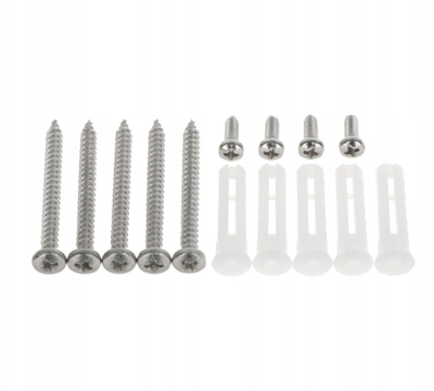 Set montimi STG STG-WM03-D, vida metalike me dykulla, inox, të bardha