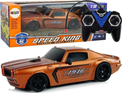 Makinë sportive me telekomandë LeanToys Champion, R/C, shkallë 1:18, kafe