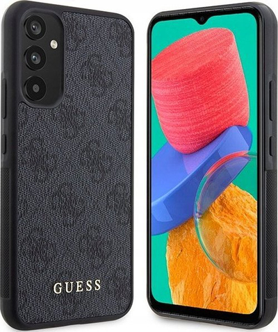 Kapak telefoni Guess 4G Logo për Samsung Galaxy A34 5G, plastike edhe TPU, gri