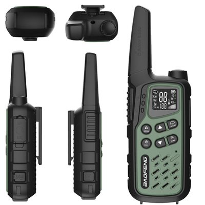 Walkie talkie Baofeng BF-25E PMR, set 2 copë, 16 kanale, i zi