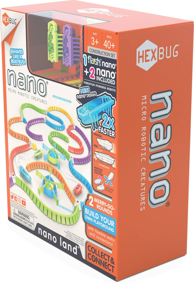 Set ndërtimi HEXBUG Nano Land Flash, 3 mikro-robota, mbi 40 copa, shumëngjyrësh