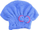 Kapelë turban për tharje flokësh, super thithëse, përmasë universale, blu