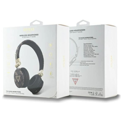 Kufje Bluetooth Guess GUBH70E4PTMK, on ear, ENC, të zeza