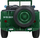 Makinë lodër elektrike Jeep Willys Military, 12V, 3 vende, jeshile ushtarake