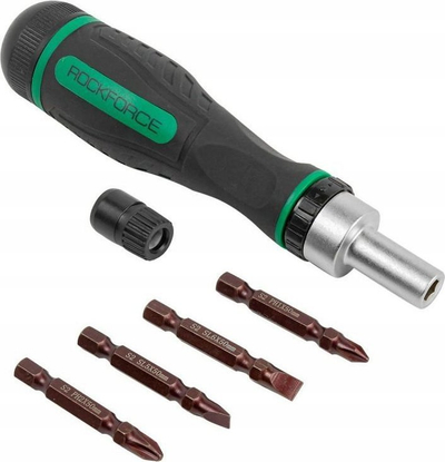 Kaçavidë dyanshme Rockforce RF-32805MR, set me bitat, dorezë ergonomike