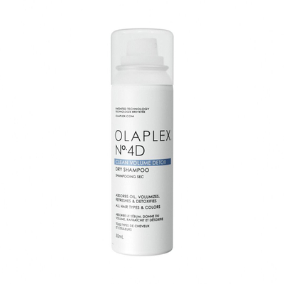 Shampo e thatë flokësh Olaplex No. 4D Clean Volume Detox, detoksifikuese, 50 ml, e bardhë