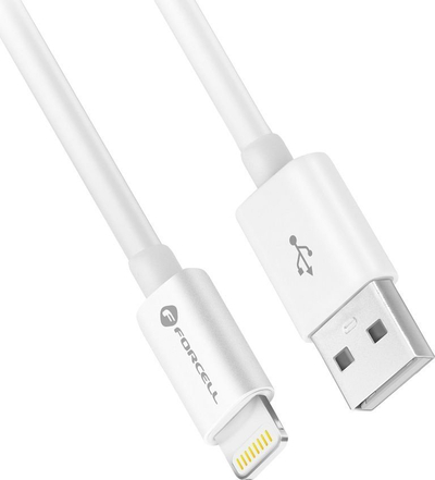 Kabllo Forcell F-energy C703 USB A në Lightning, MFi, 1 m, e bardhë