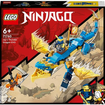 Set lodër LEGO Ninjago 71760 Jay's Stormy Dragon EVO, 140 pjesë