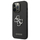 Mbulesë telefoni Guess 4G Metal Logo Saffiano për iPhone 13 Pro, PU, e zezë