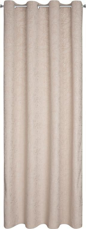 Perde Eurofirany Drape 386650, 140x250cm, kadife me lule, bezhë