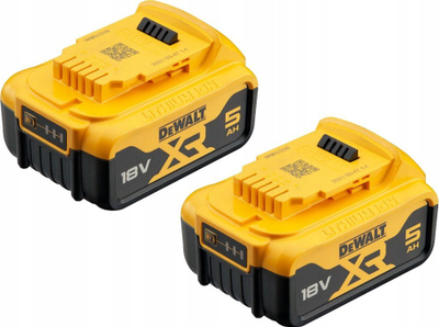 Bateri veglash DEWALT DCB184P2 XR, 18 V, 5 Ah, e verdhë