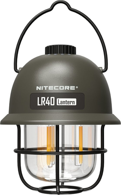 Llambë kampingu Nitecore LR40, 100 lm, me karikim USB C, ngjyrë ulliri