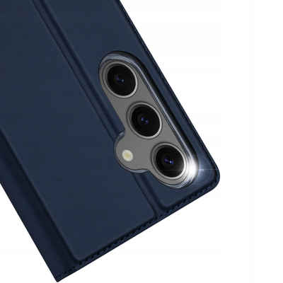 Футрола DUX DUCIS за Samsung Galaxy S25 Ultra S25 Plus S24 5G, PU кожа, со капак и џеб за картички, црна