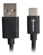 Кабел USB Sharkoon USB A во USB C, 2m, црн