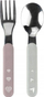 Set lugë dhe pirun për fëmijë BabyOno 1065/02, çelik inox, mbi 12m+, rozë