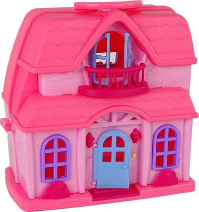 Set shpie lodër Leantoys Villa House, me drita, me figura, rozë