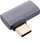Adapter USB4 InLine USB C, 240W, me kënd djathtas/majtas, alumini gri