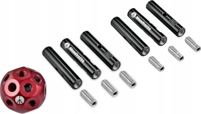 Kit montimi fotografik Manfrotto Dado MSY0580A, 6 shufra, metalik, i kuq