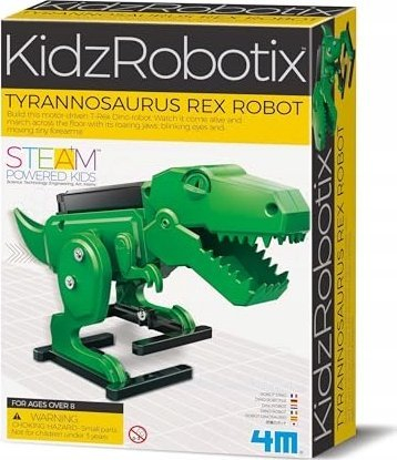 Lodër robotike Kidzrobotix Tyrannosaurus Rex Robot, set ndërtimi, me motor, jeshile