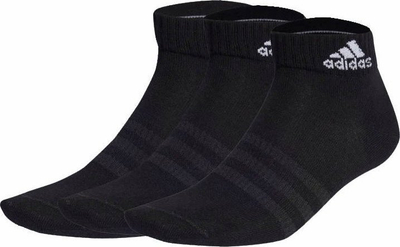 Çorape të shkurtra Adidas IC1282, pako me 3 palë, thin and light, unisex, të zeza