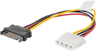 Kabëll Lanberg Molex 4-pin SATA 15-pin (CA-SAHD-10CU-0015), 15cm