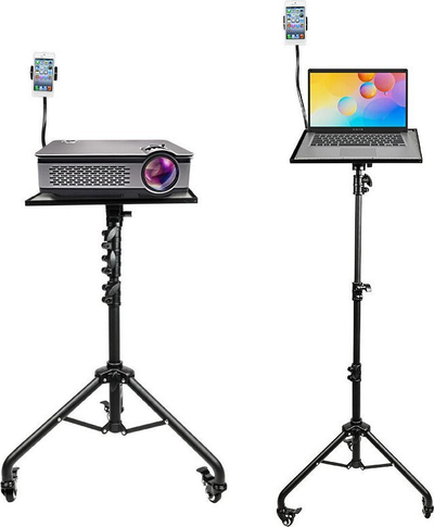 Stativ për laptop DNA PLS2, lartësi e rregullueshme 72-130 cm, mban deri 10 kg, i zi
