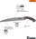 Sharrë degësh Bradas Fox Tail V Series Cutter, teh 325mm, dorezë TPR, portokalli