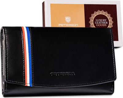 Голем паричник за жени Питерсон, RFID Protect, црн