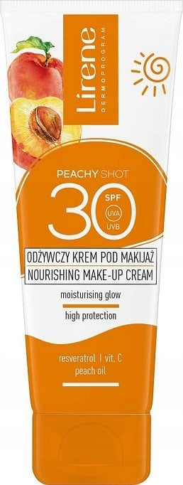 Krem bazë nën make up Lirene Peachy Shot, SPF30, 50ml