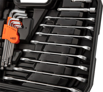 Set çelësash tubash NEO Tools 10-206, 100 copa, me kuti