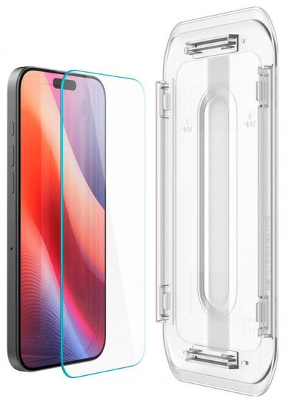 Xham mbrojtës Spigen GLAS.TR ”EZ FIT” për Apple iPhone 16 Pro Max, transparent, 2 copë