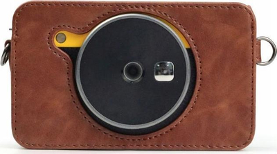 Kuti mbrojtëse LoveInstant për Kodak Mini Shot Combo 2 Retro C210R, lëkurë eko, me rrip, kafe