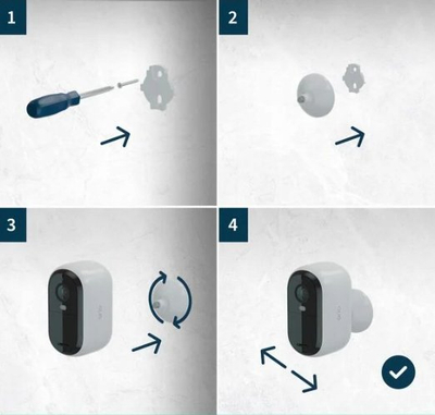 Kamerë sigurie jashtë Arlo Essential 2, HD, pa tela, set me 2 copë, e bardhë