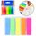 Shirita vetëngjitës Color Index, 45x12mm, transparent me ngjyra neon