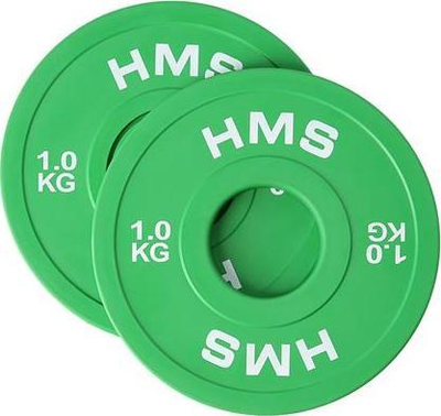 Pllaka olimpike fraksionale HMS CBRS10, 2 x 1 kg, gome, jeshile